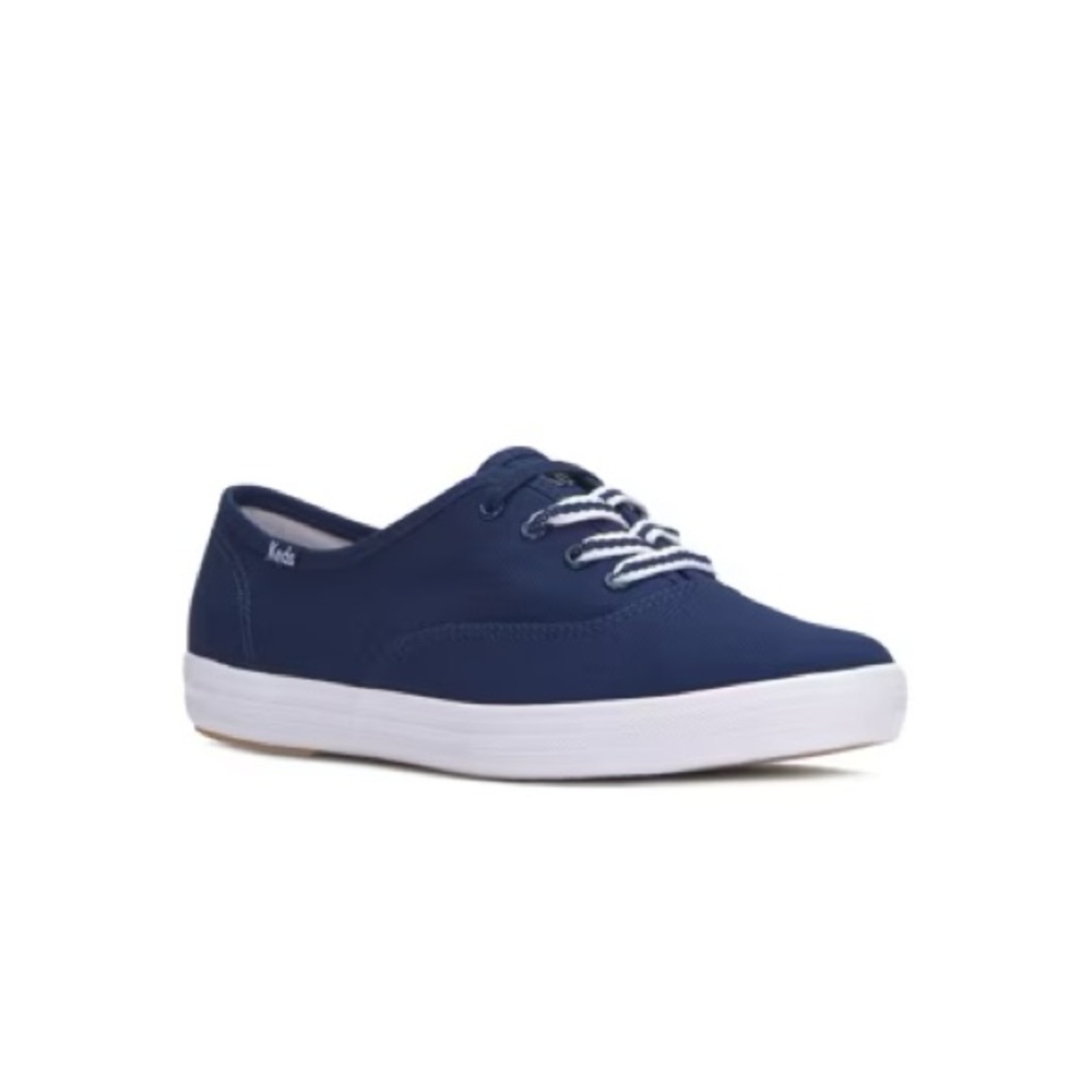 Keds Champion Women's Navy Canvas Lace Up Sneakers - Wide Width